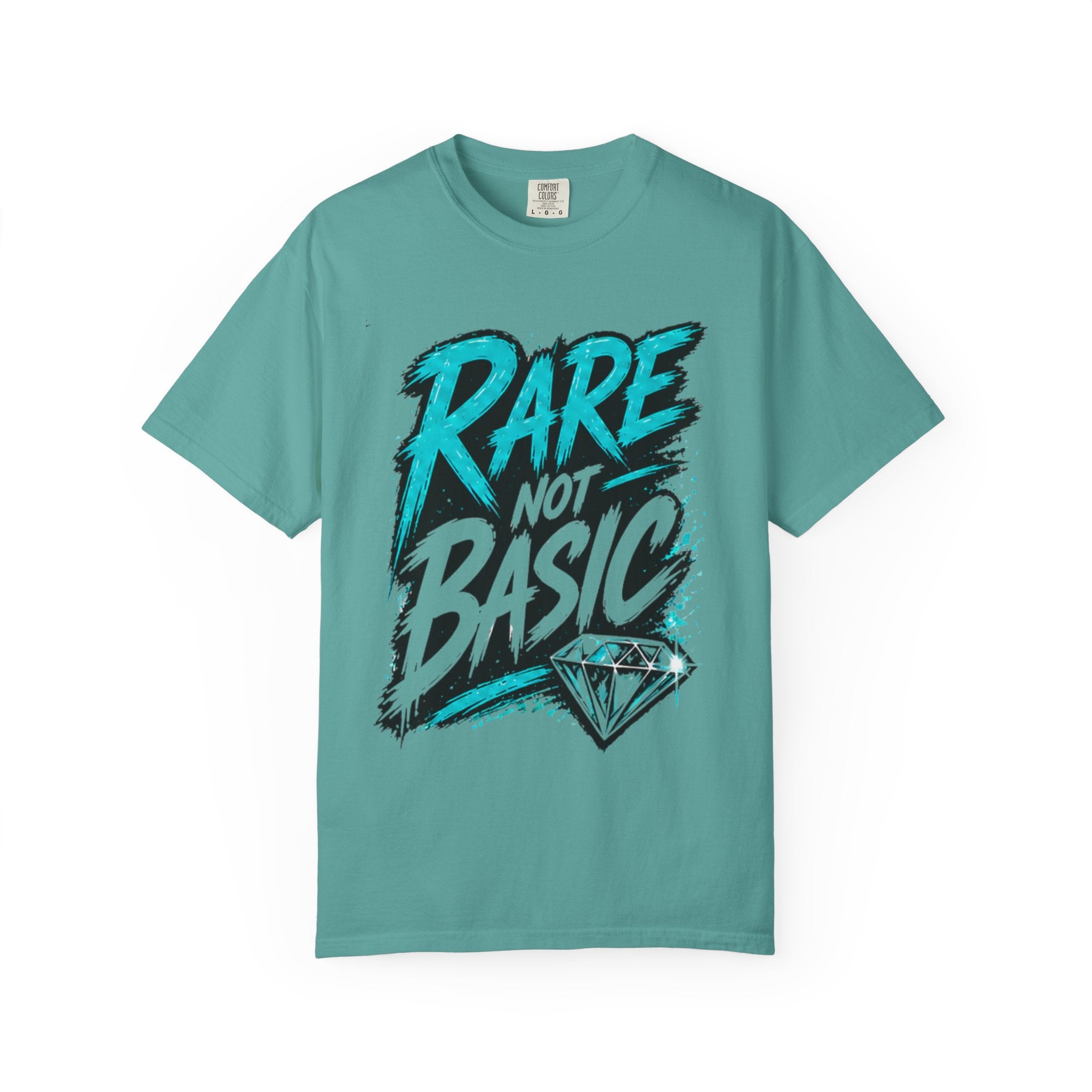 Rare Not Basic T-Shirt — Graphic Diamond Statement Tee