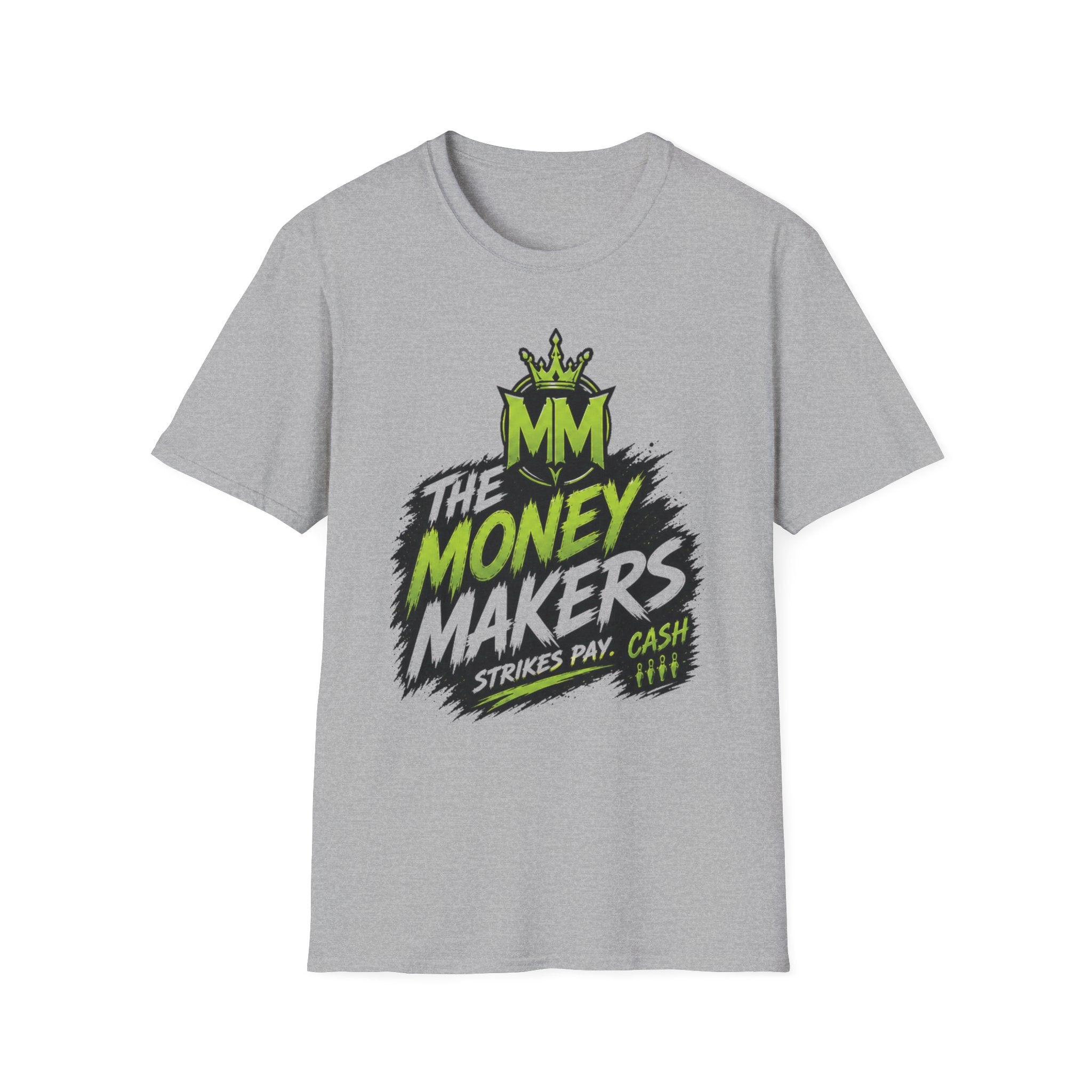 The Money Makers T-Shirt — Graphic Money & Bowling Crew Tee