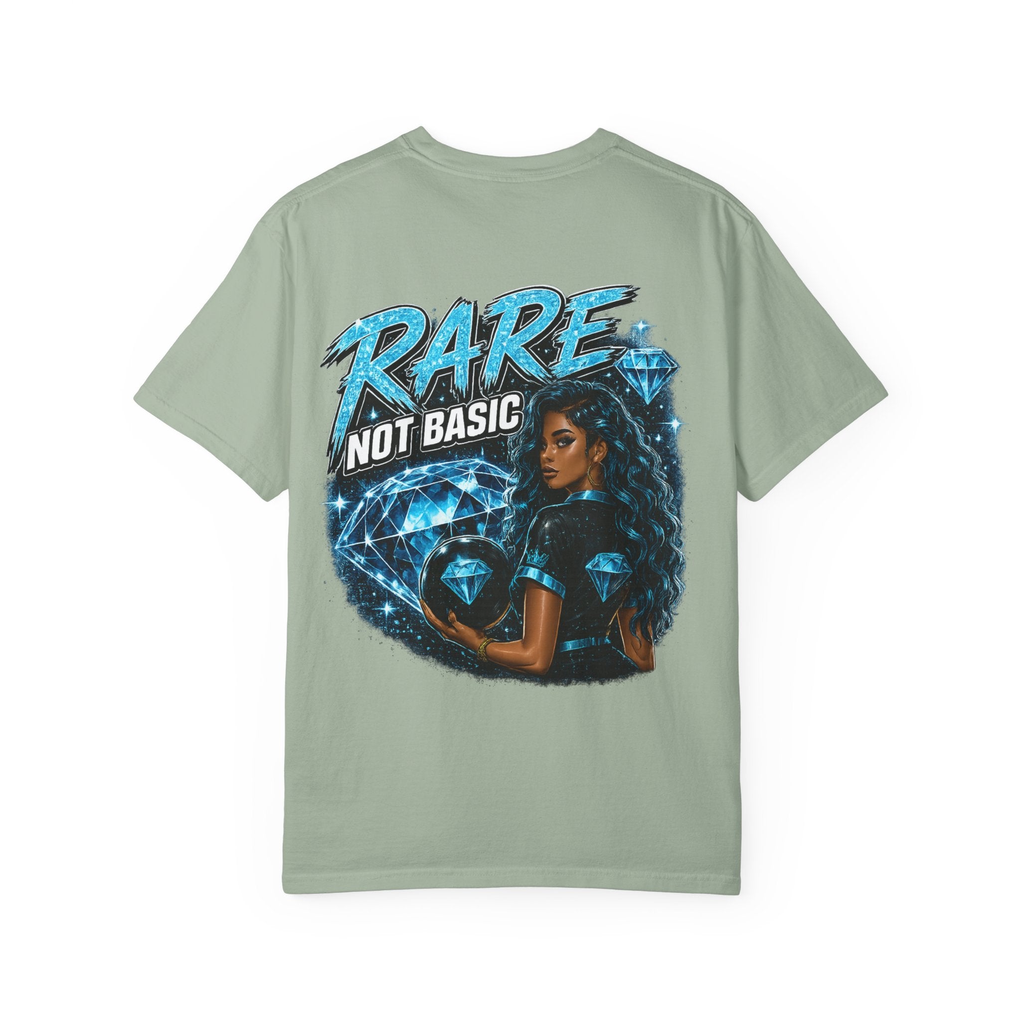 Rare Not Basic T-Shirt — Graphic Diamond Statement Tee