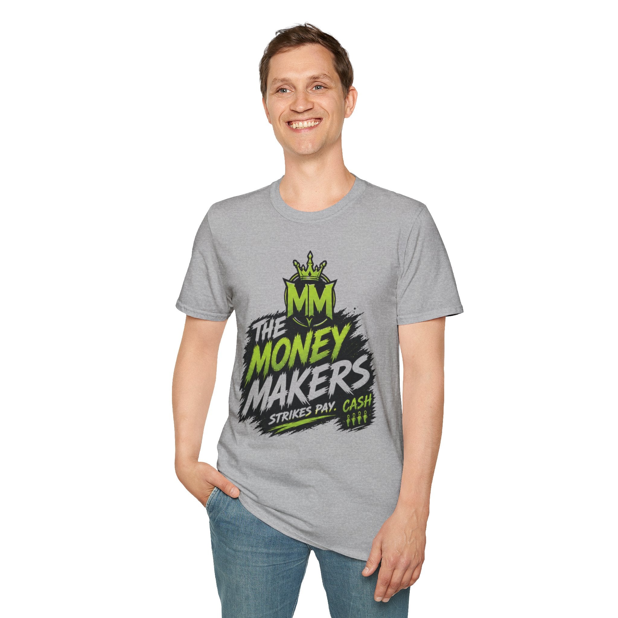The Money Makers T-Shirt — Graphic Money & Bowling Crew Tee