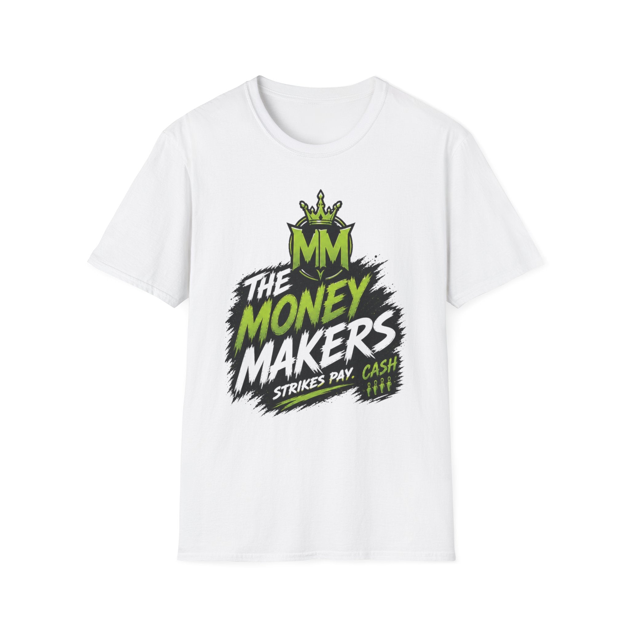 The Money Makers T-Shirt — Graphic Money & Bowling Crew Tee