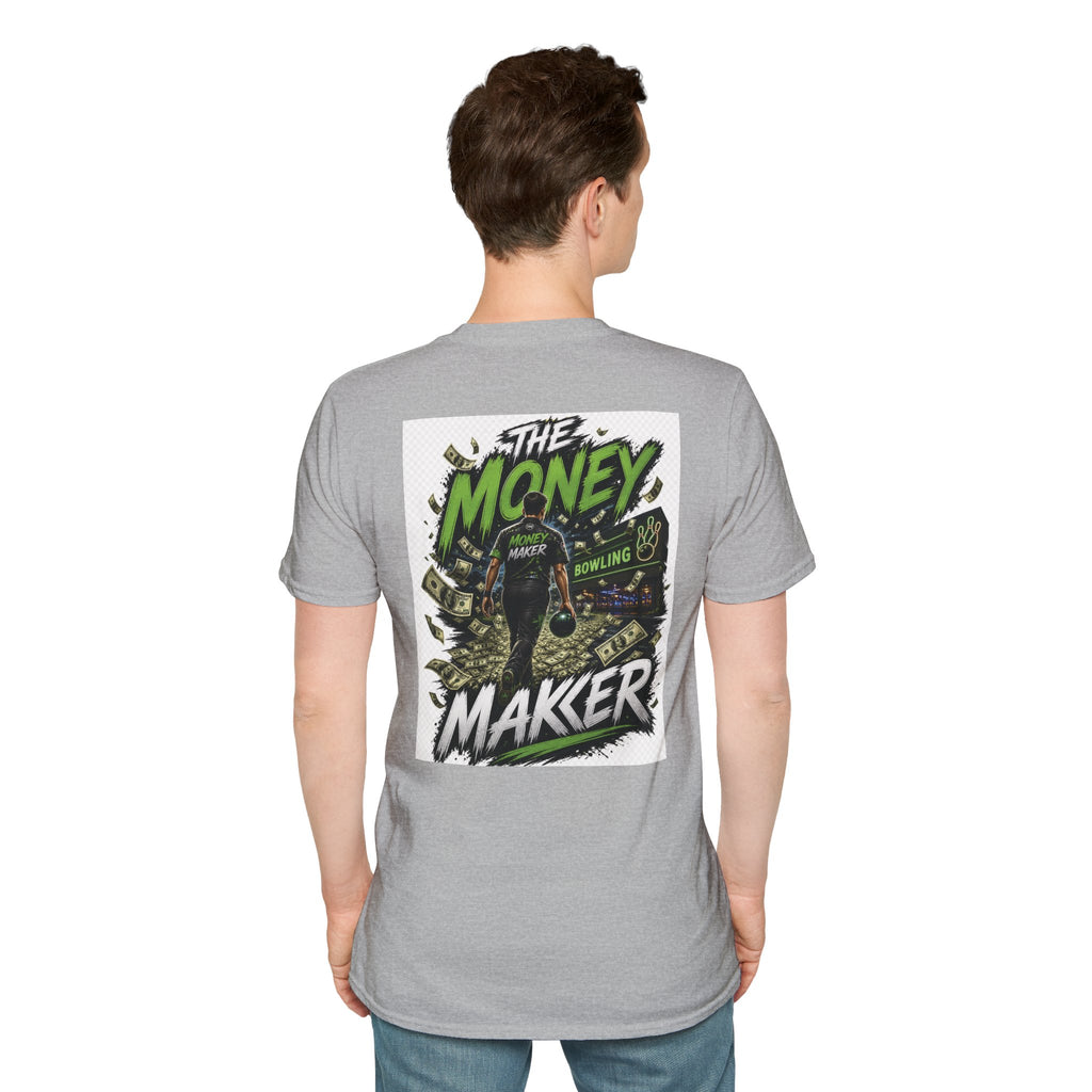 The Money Makers T-Shirt — Graphic Money & Bowling Crew Tee