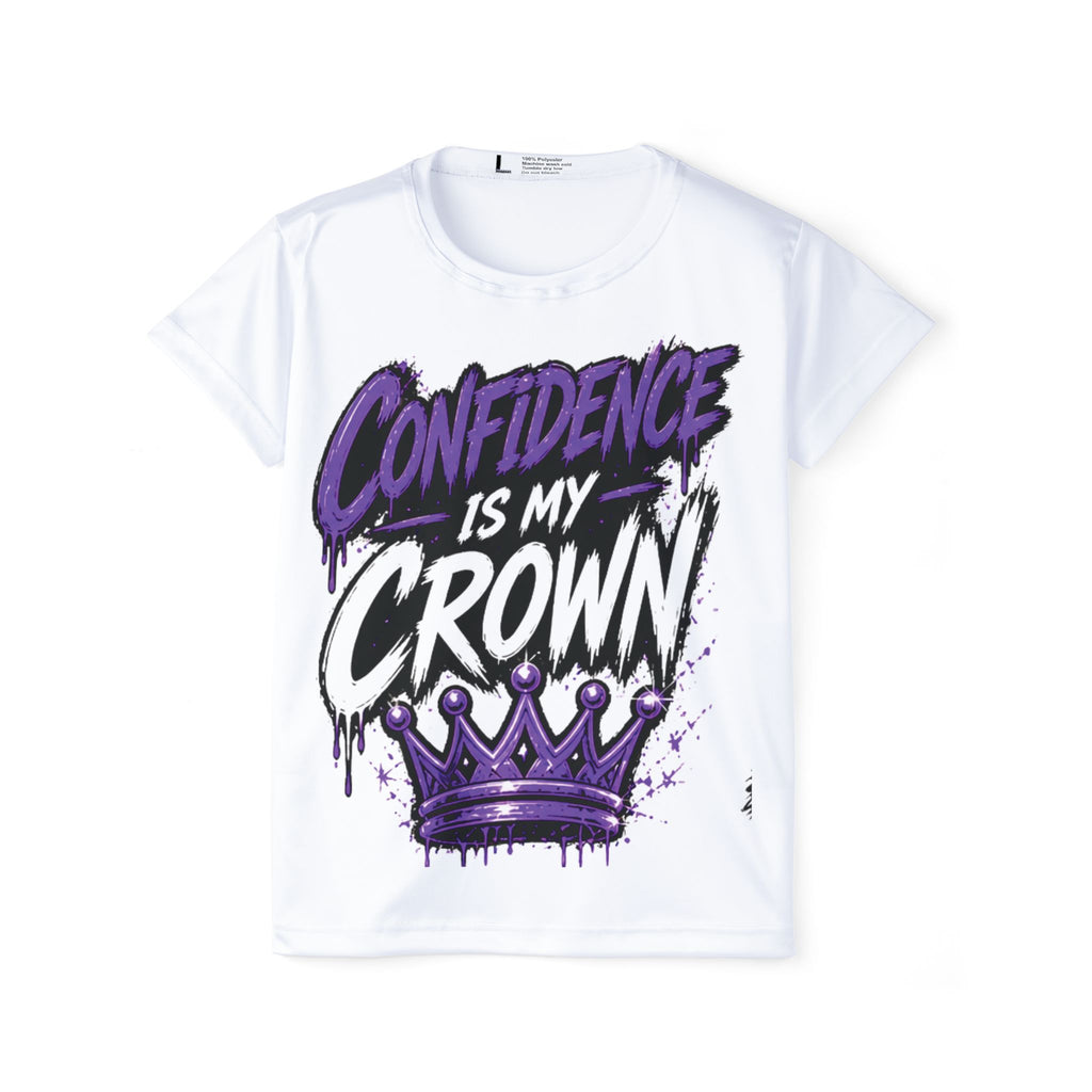 Confidence Is My Crown Women's Sports Jersey — Empowering Purple Crown Design