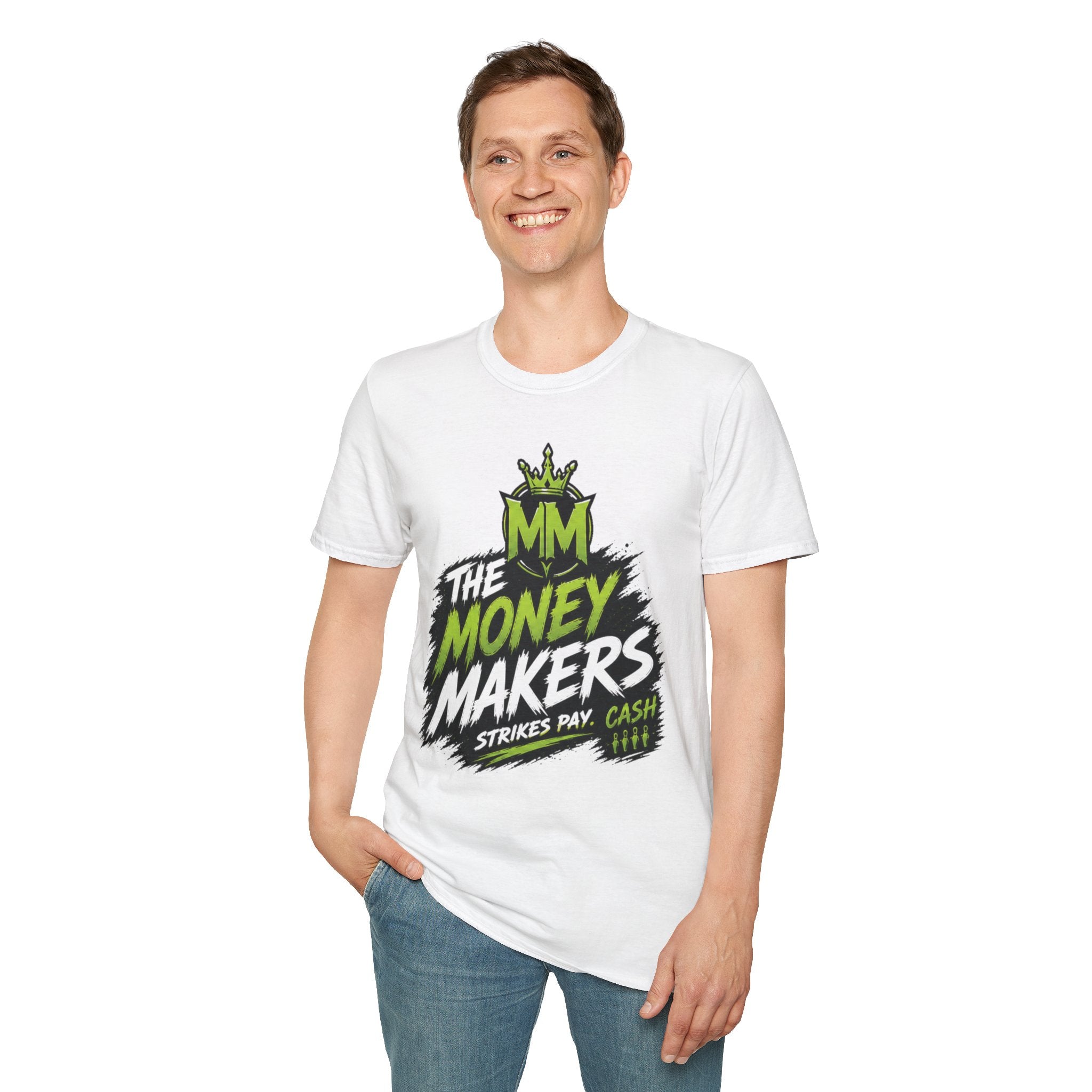The Money Makers T-Shirt — Graphic Money & Bowling Crew Tee