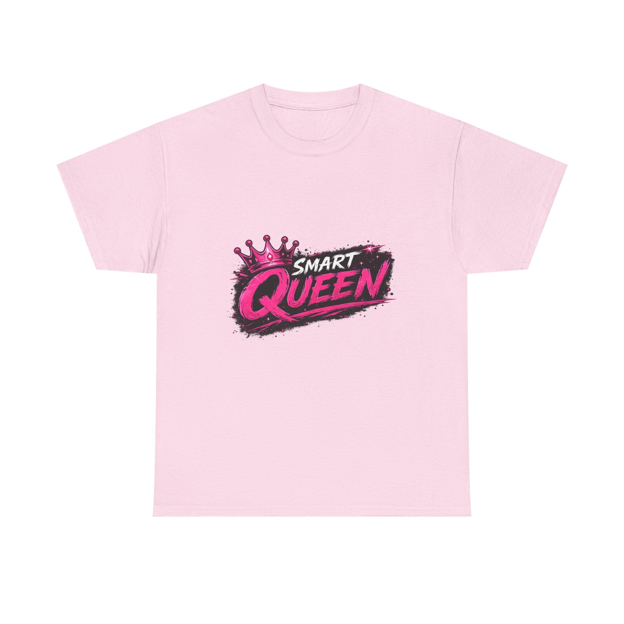 Smart Queen T‑Shirt — Bold Pink Crown Graphic Tee