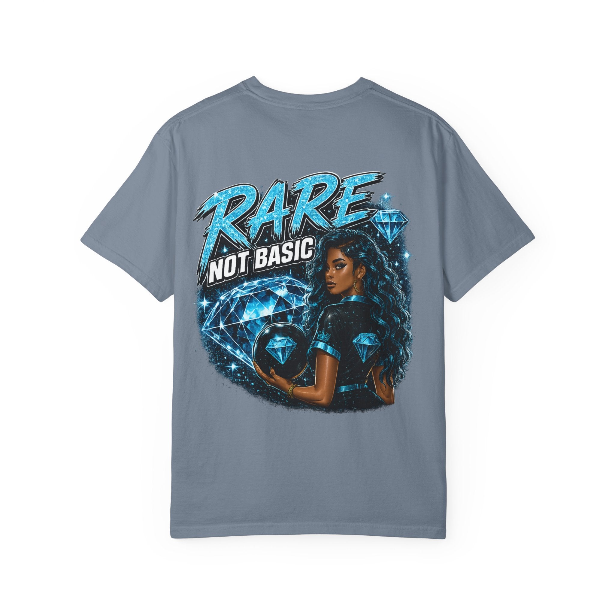 Rare Not Basic T-Shirt — Graphic Diamond Statement Tee