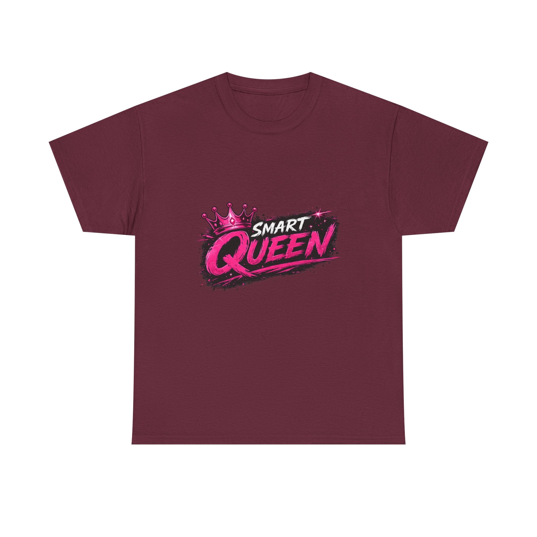 Smart Queen T‑Shirt — Bold Pink Crown Graphic Tee