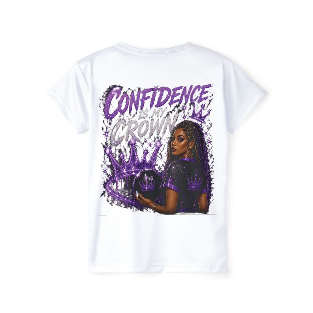 Confidence Is My Crown Women's Sports Jersey — Empowering Purple Crown Design