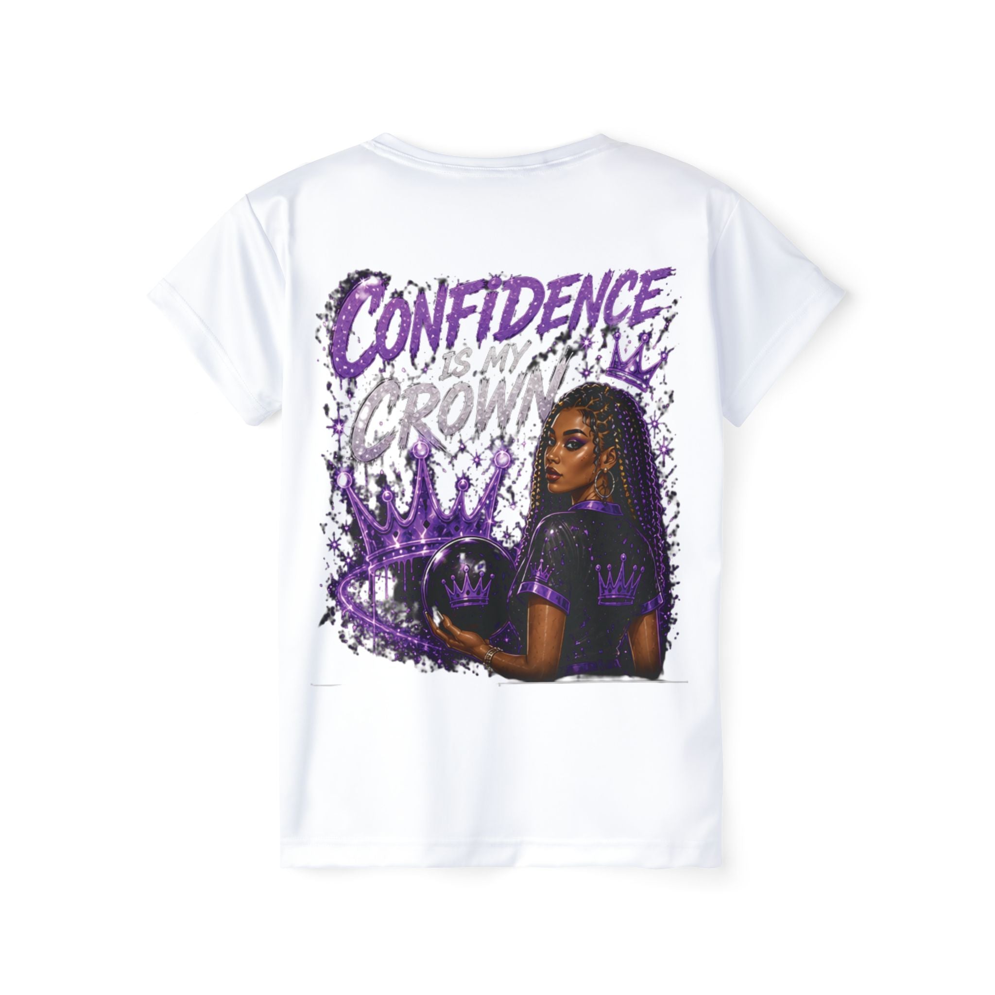 Confidence Is My Crown Women's Sports Jersey — Empowering Purple Crown Design