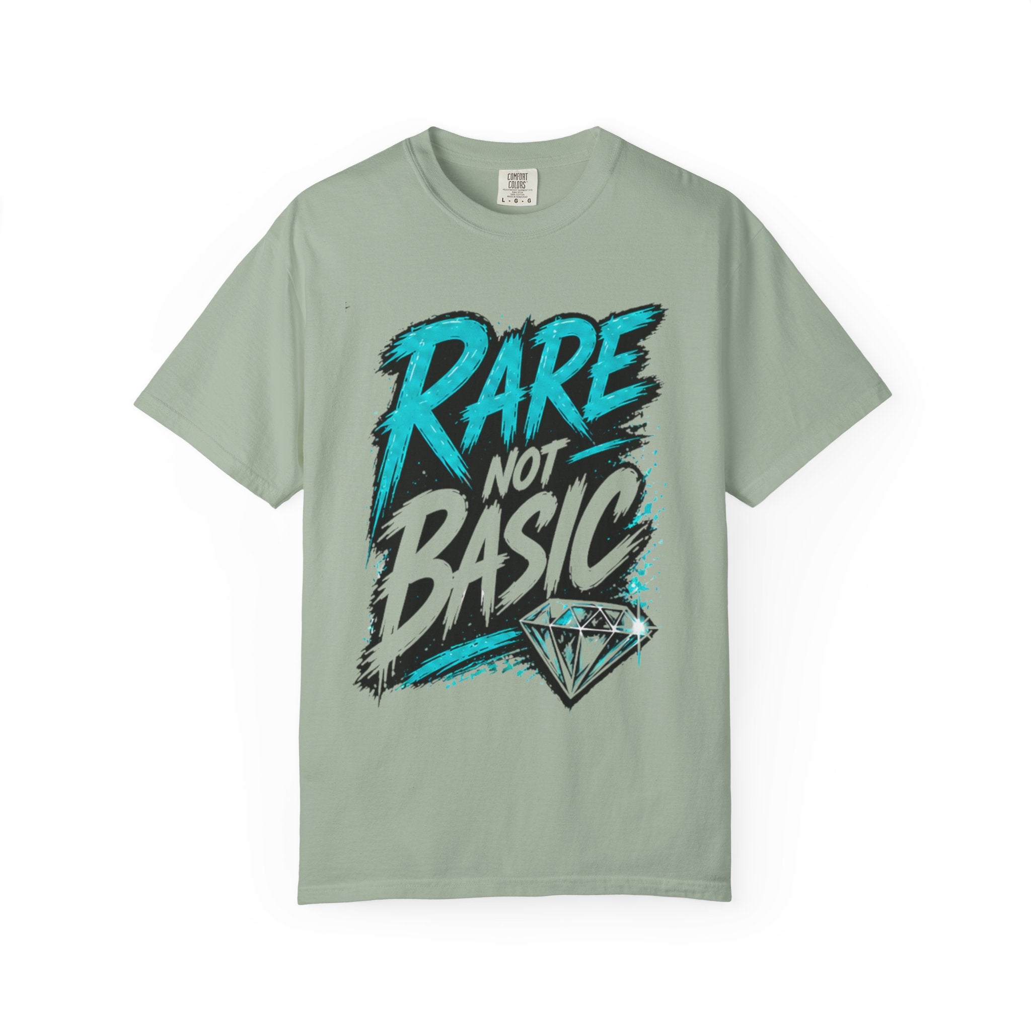 Rare Not Basic T-Shirt — Graphic Diamond Statement Tee
