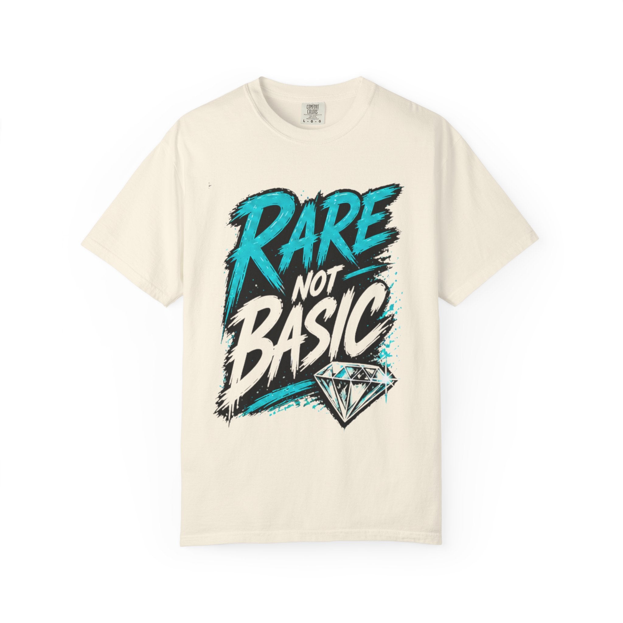 Rare Not Basic T-Shirt — Graphic Diamond Statement Tee