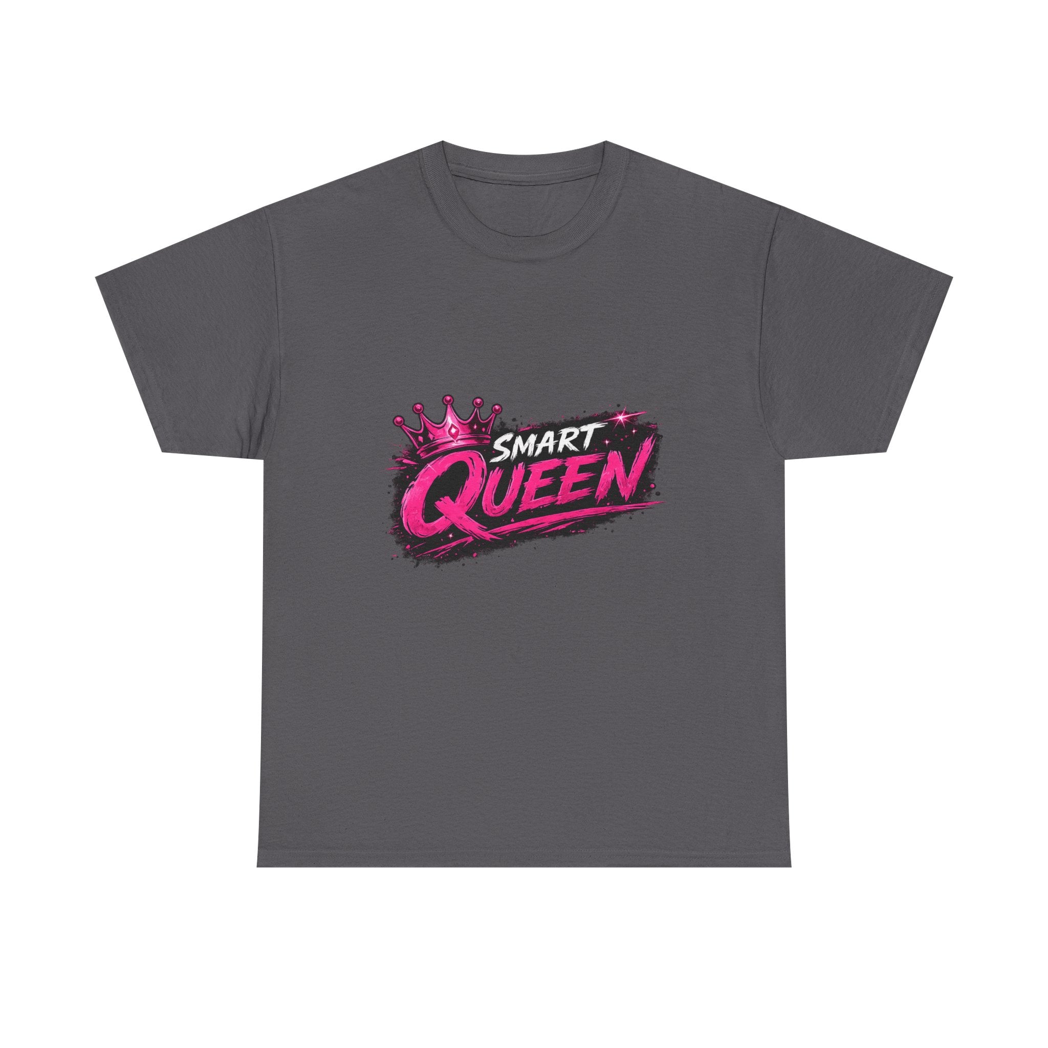Smart Queen T‑Shirt — Bold Pink Crown Graphic Tee