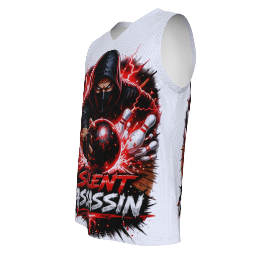 All-Over Print Men's V Neck Basketball Top