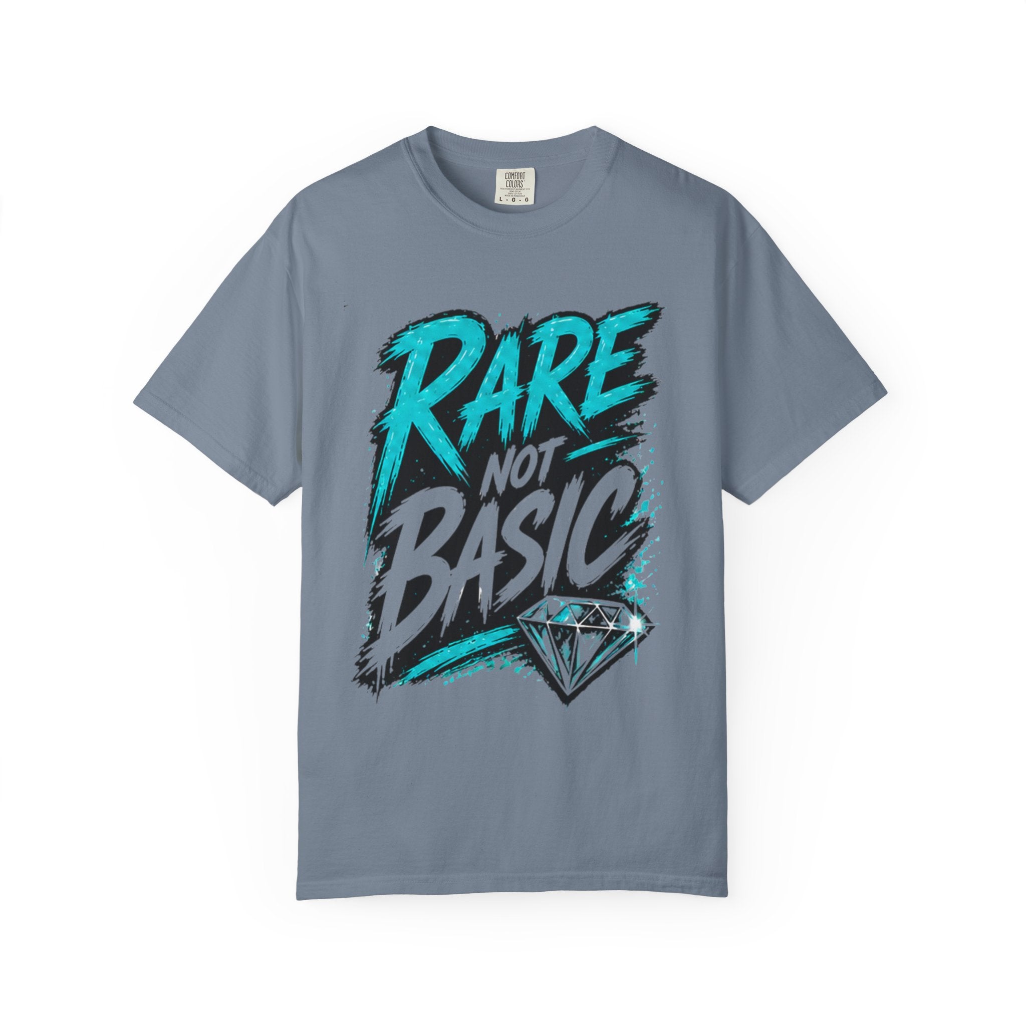 Rare Not Basic T-Shirt — Graphic Diamond Statement Tee