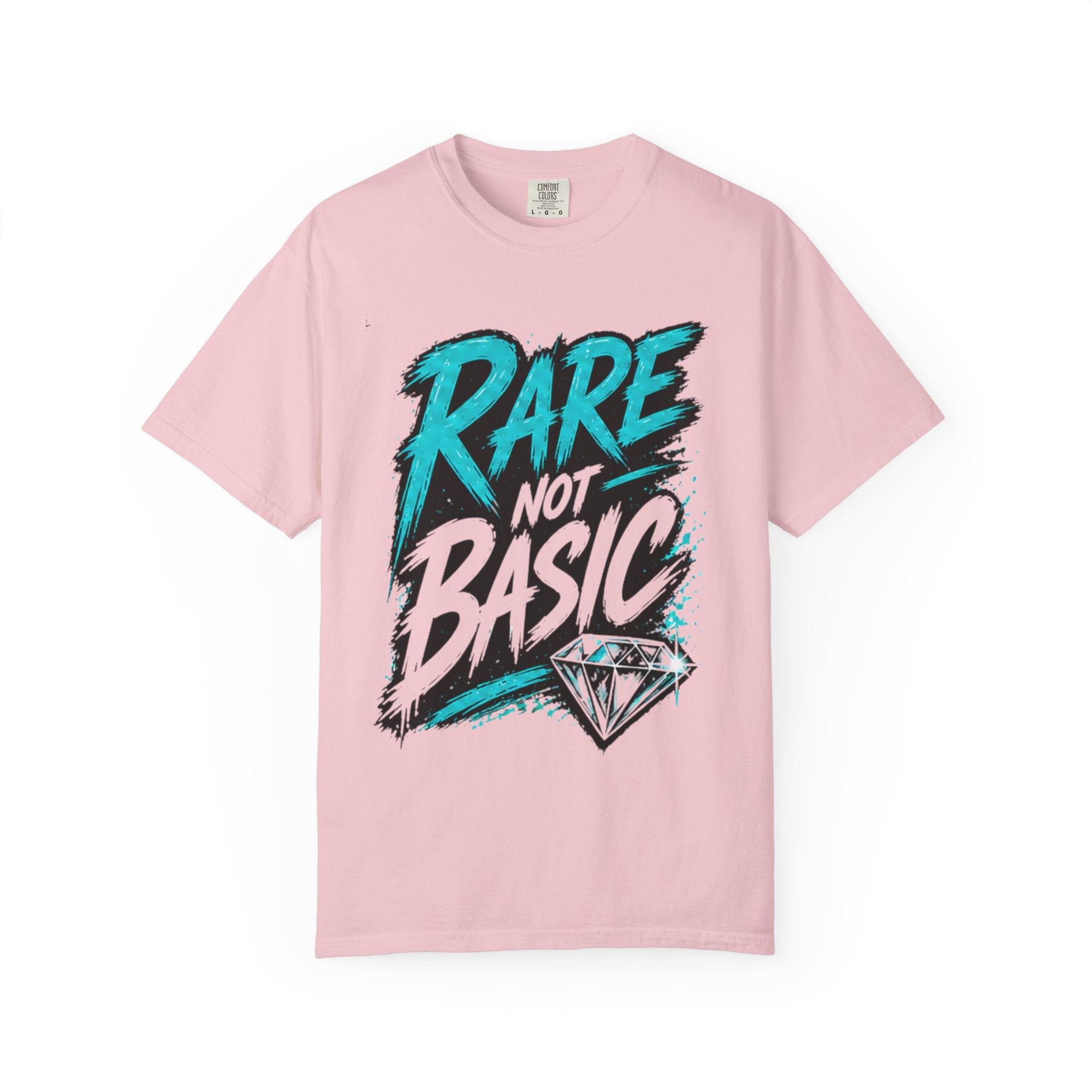 Rare Not Basic T-Shirt — Graphic Diamond Statement Tee