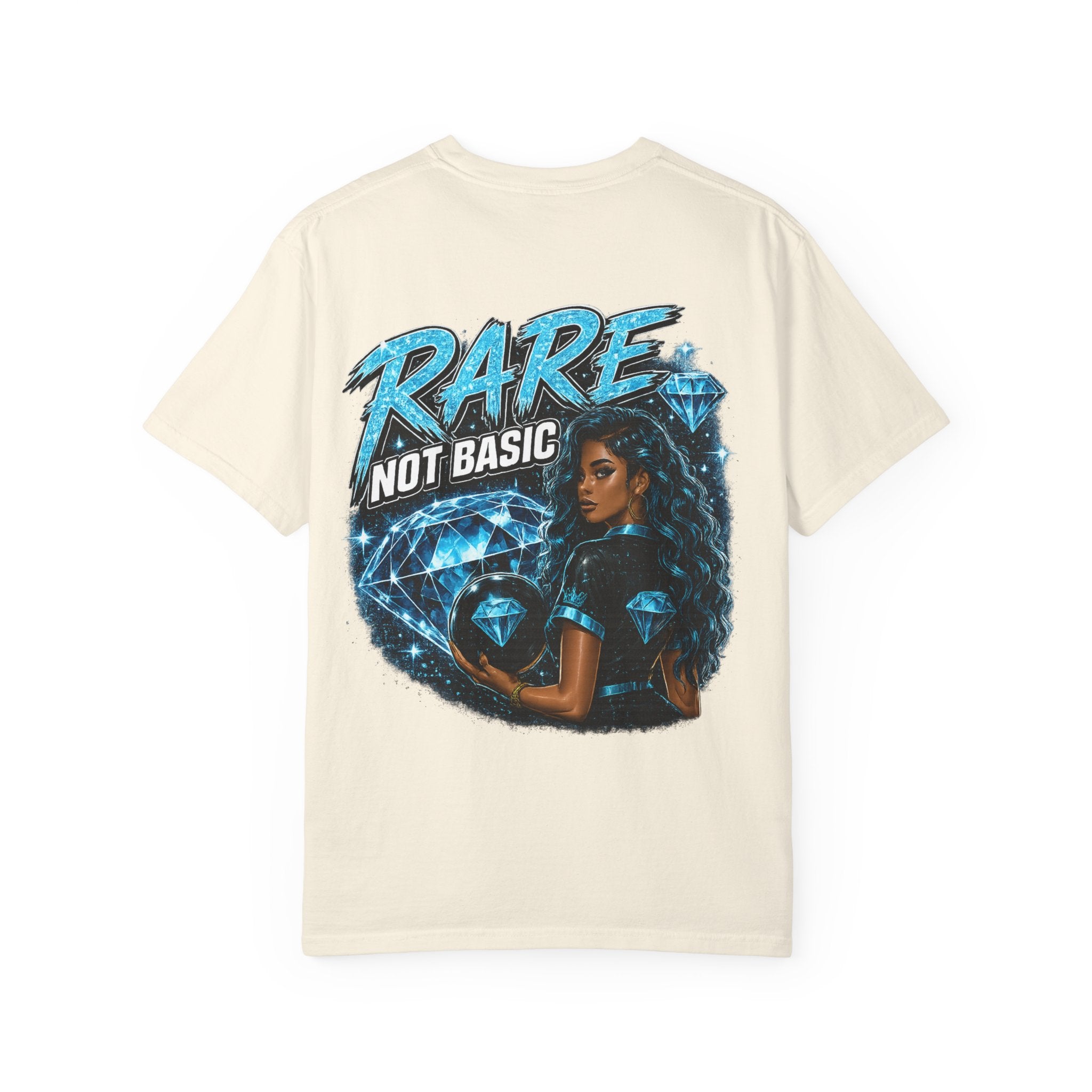 Rare Not Basic T-Shirt — Graphic Diamond Statement Tee