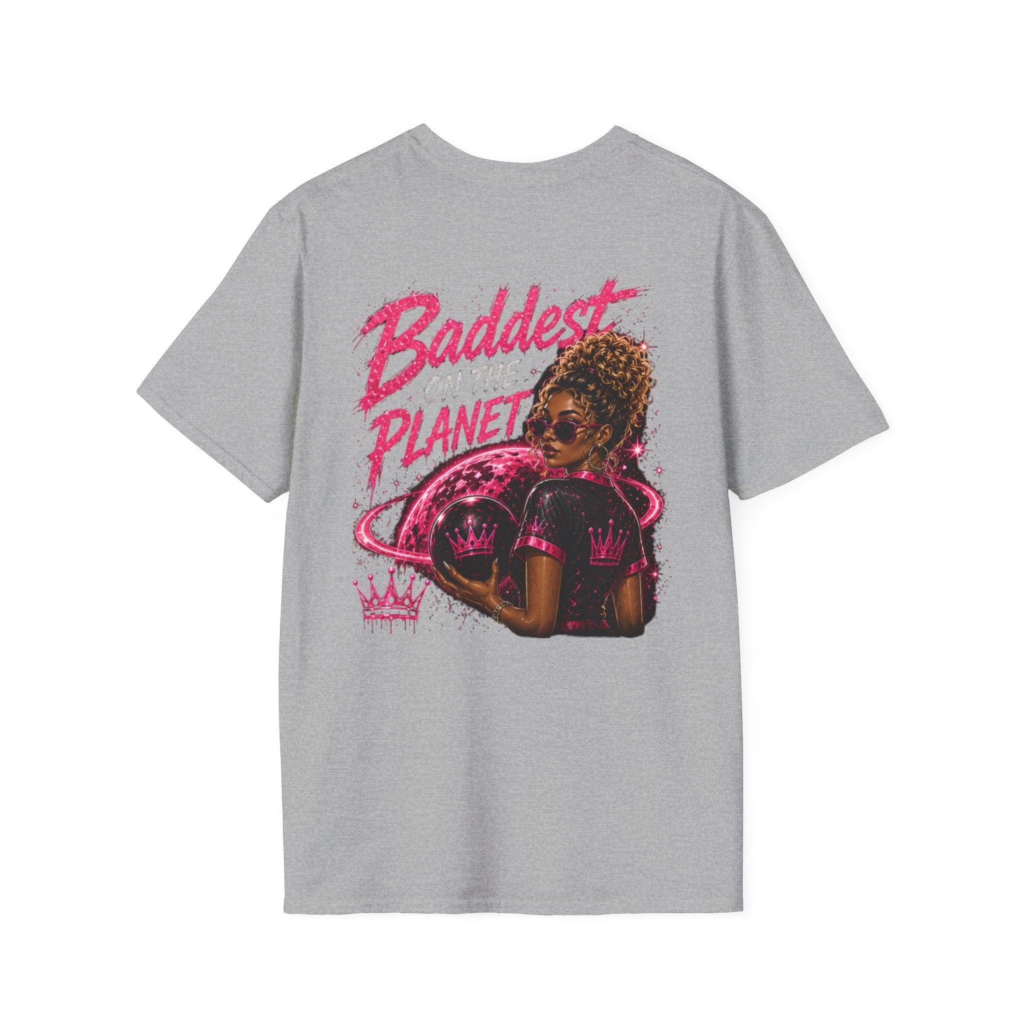 Baddest on the Planet T-Shirt — Bold Pink Afrocentric Graphic Tee