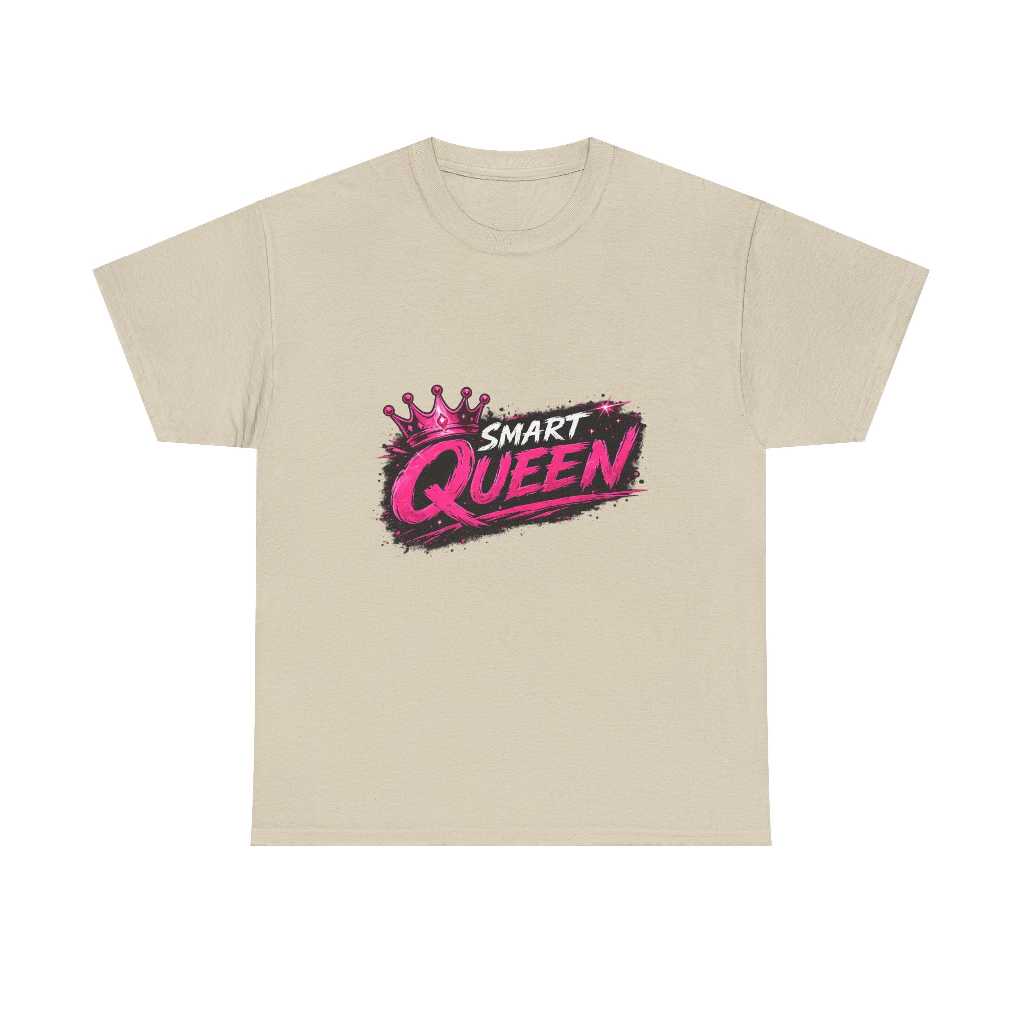 Smart Queen T‑Shirt — Bold Pink Crown Graphic Tee