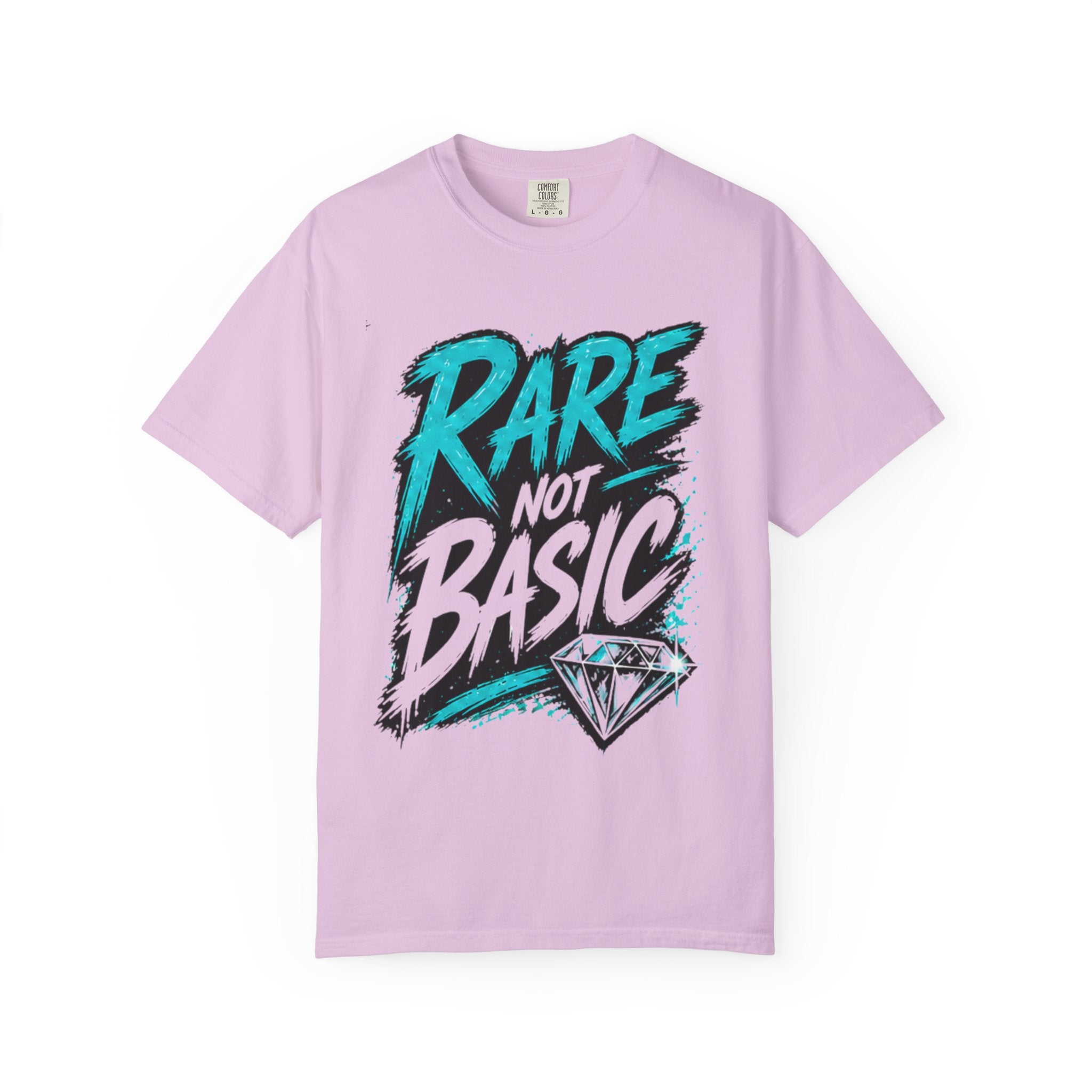 Rare Not Basic T-Shirt — Graphic Diamond Statement Tee