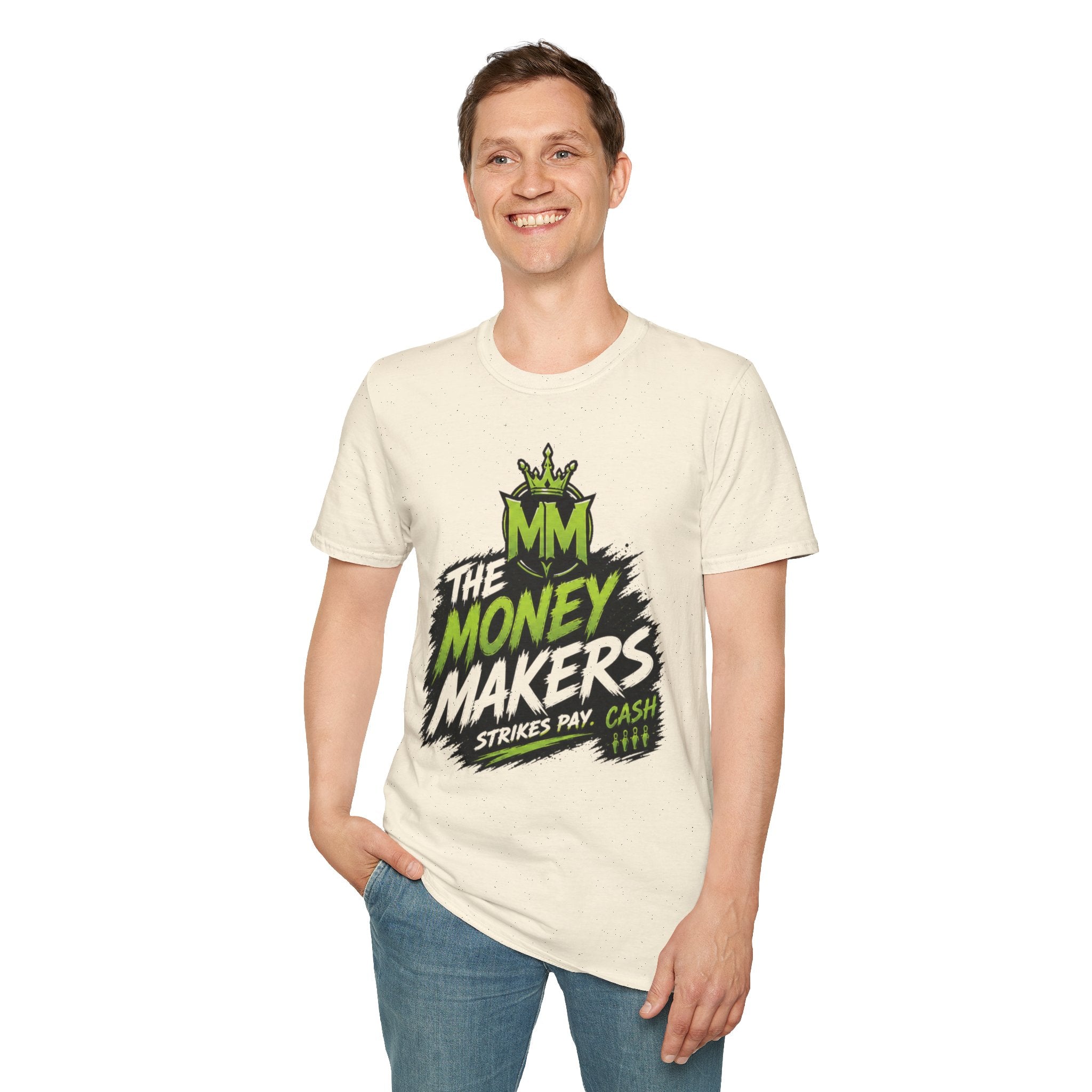 The Money Makers T-Shirt — Graphic Money & Bowling Crew Tee