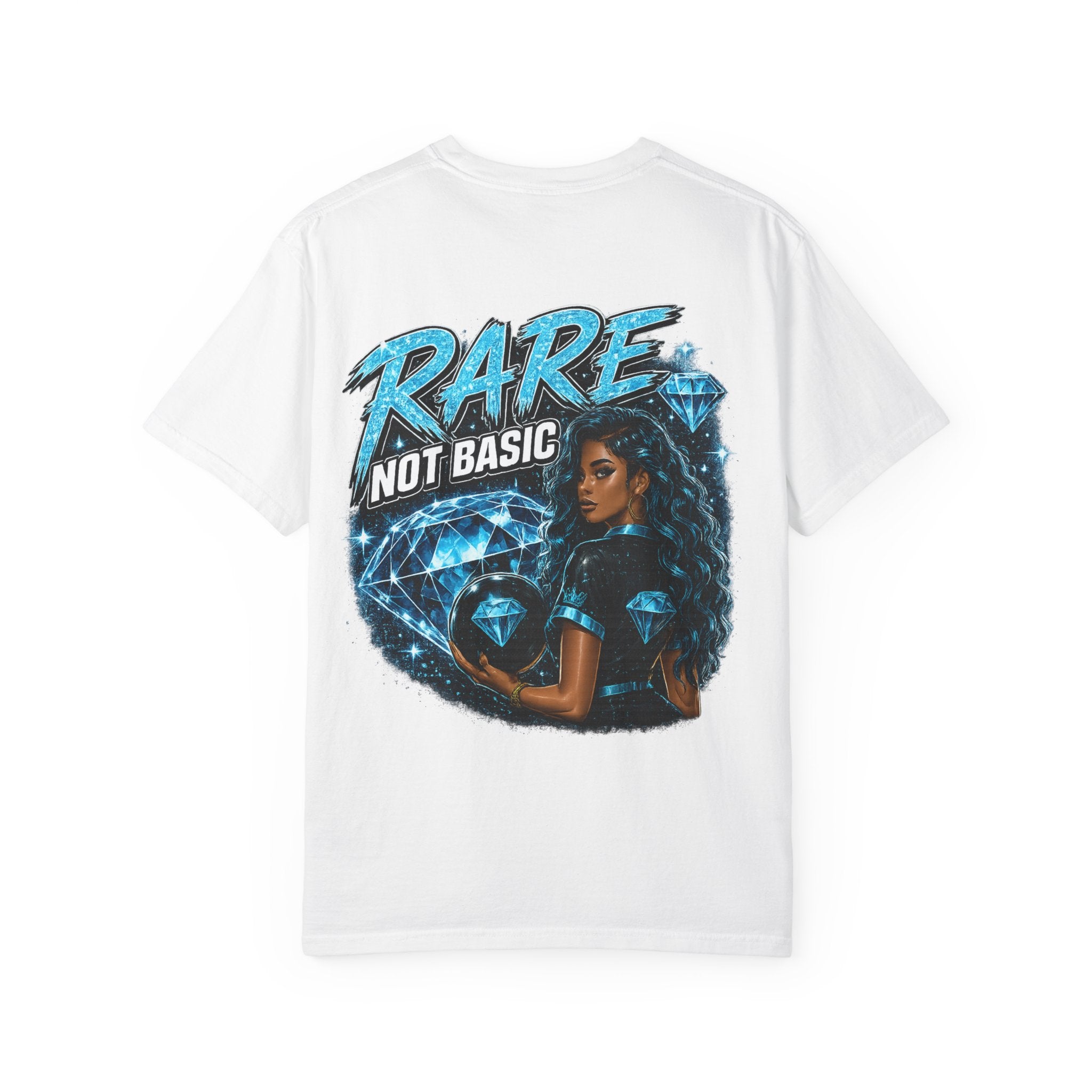 Rare Not Basic T-Shirt — Graphic Diamond Statement Tee