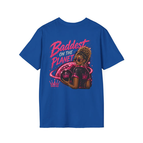 Baddest on the Planet T-Shirt — Bold Pink Afrocentric Graphic Tee