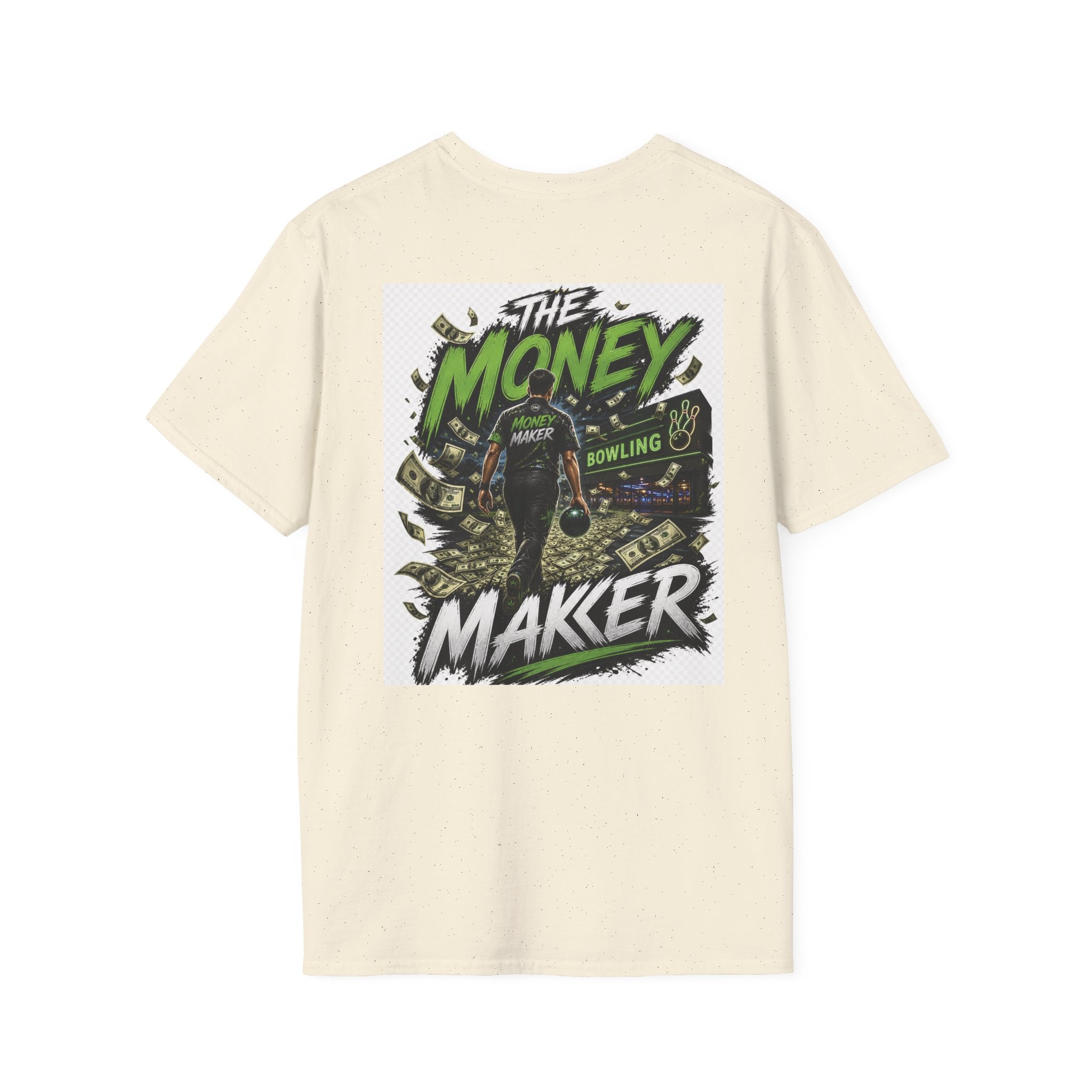 The Money Makers T-Shirt — Graphic Money & Bowling Crew Tee