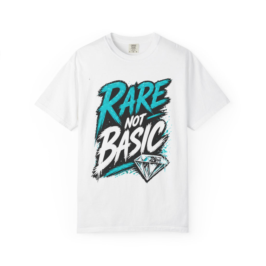 Rare Not Basic T-Shirt — Graphic Diamond Statement Tee